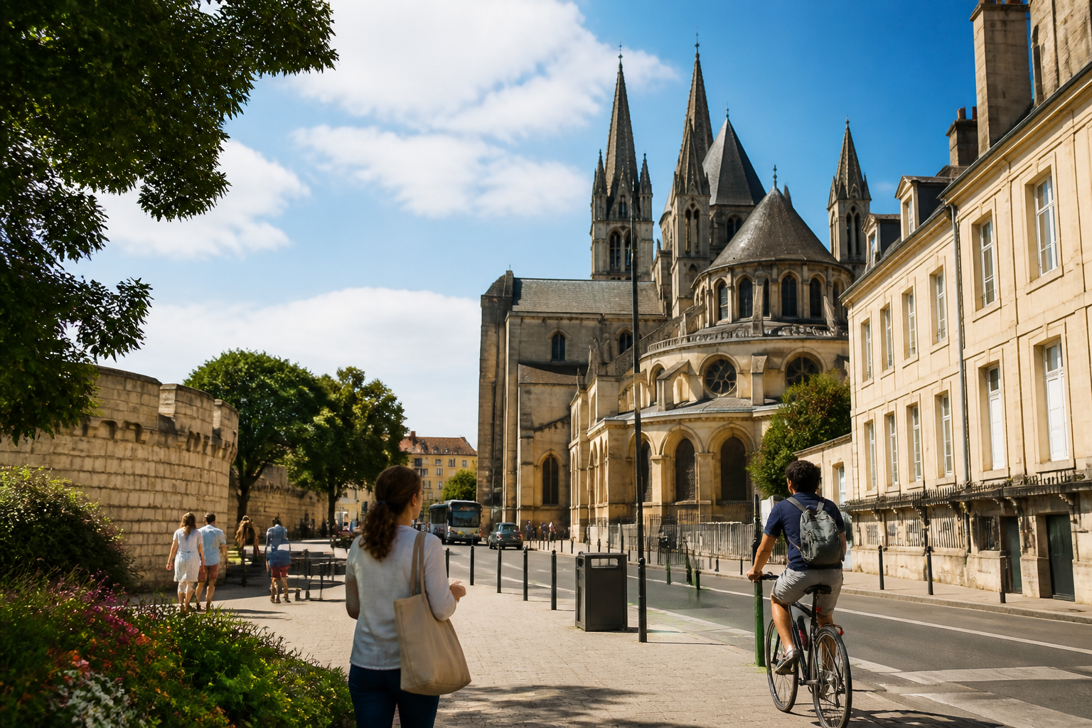 Visiter Caen sans voiture : train, transports et itinéraire