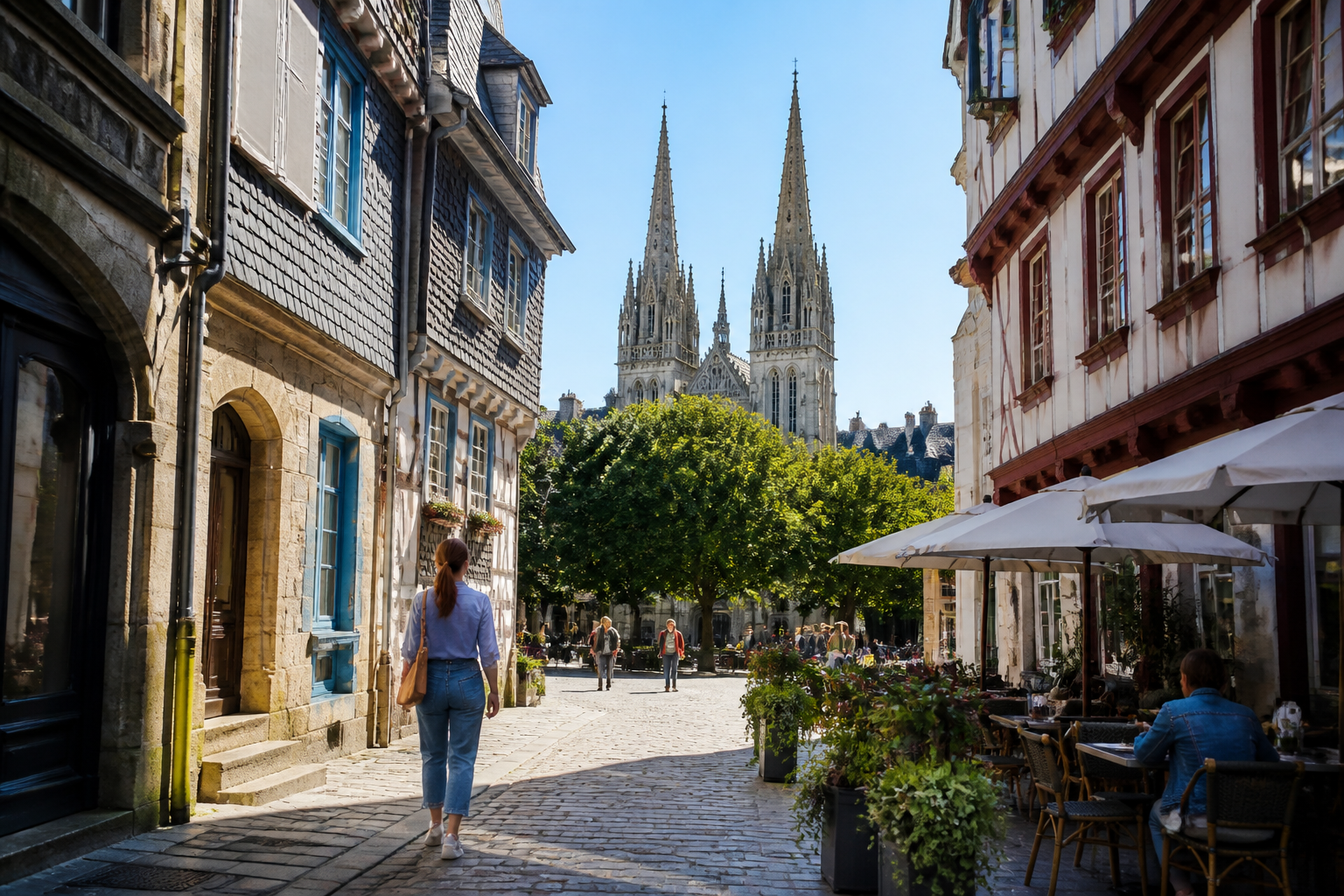 Visiter Quimper sans voiture : train, transports et itinéraire