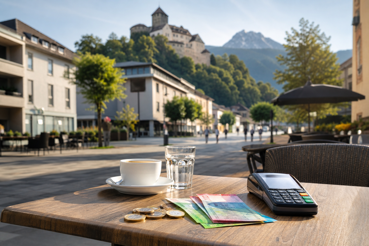 Monnaie au Liechtenstein : franc suisse (CHF), change, paiements, retraits et pourboires