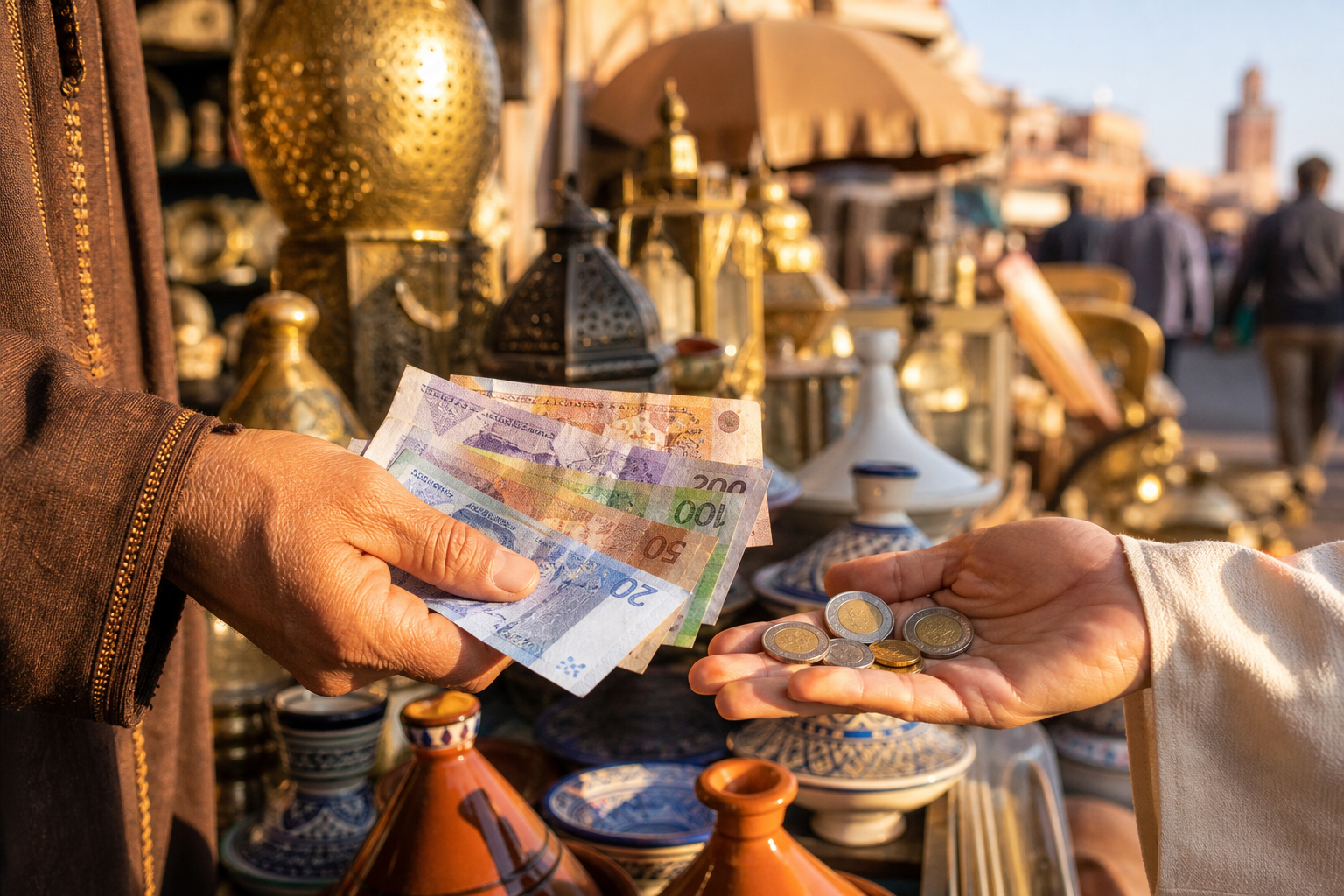 Monnaie au Maroc : dirham marocain, change, paiements, retraits, pourboires