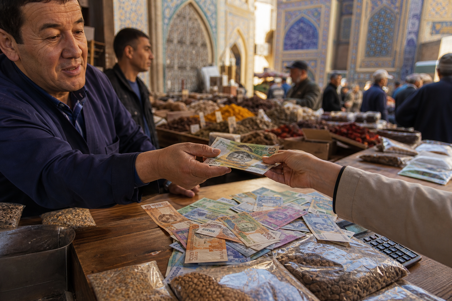 Monnaie en Ouzbékistan : soum (UZS), change, paiements, retraits, pourboires