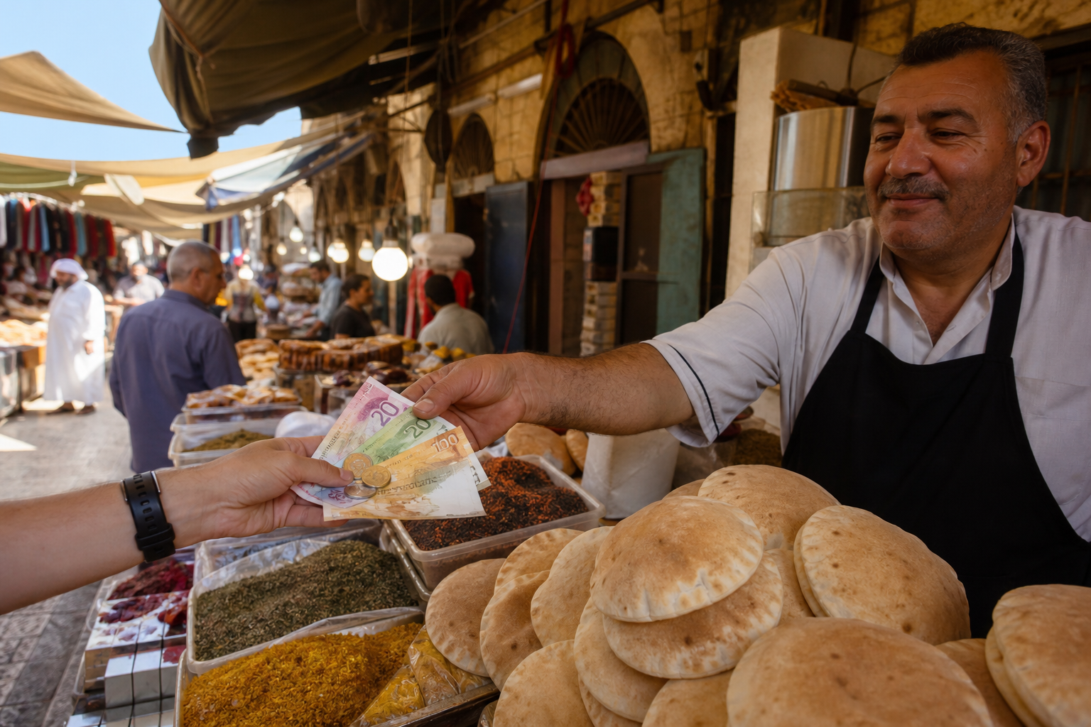 Monnaie en Palestine : shekel israélien (ILS), change, paiements, retraits, pourboires