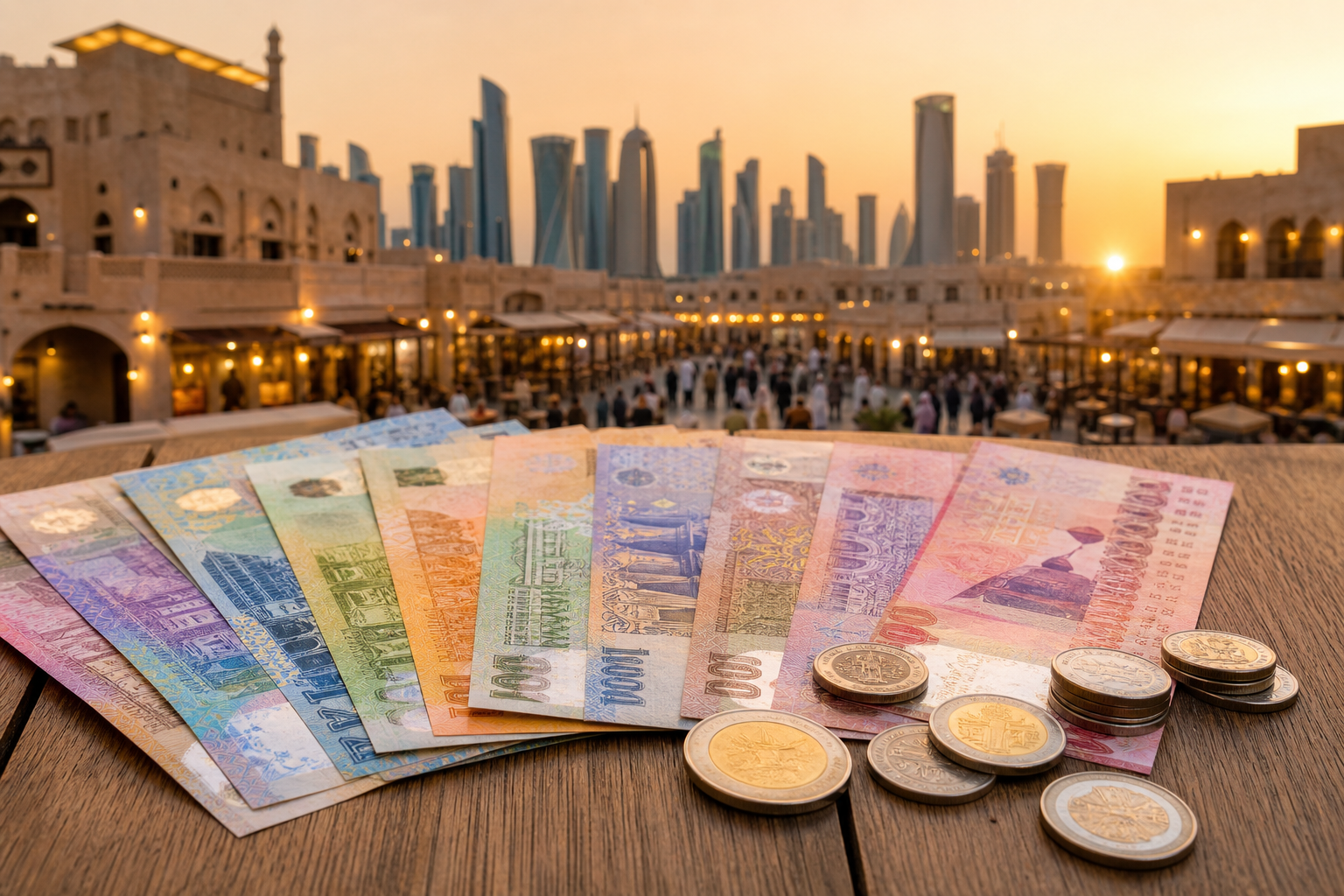 Monnaie au Qatar : riyal qatarien, change, paiements, retraits et pourboires