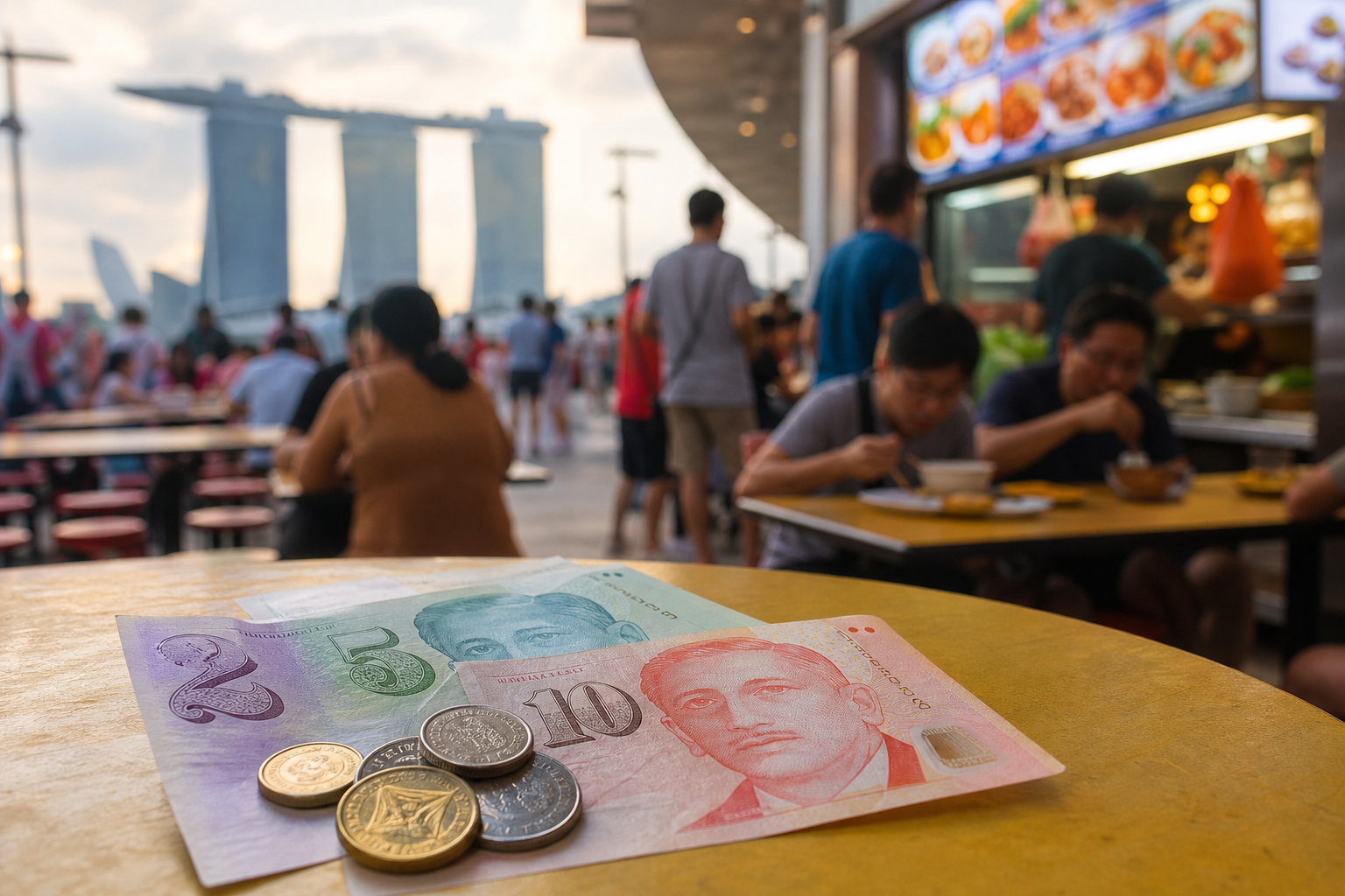 Monnaie à Singapour : dollar singapourien (SGD), change, paiements, retraits, pourboires