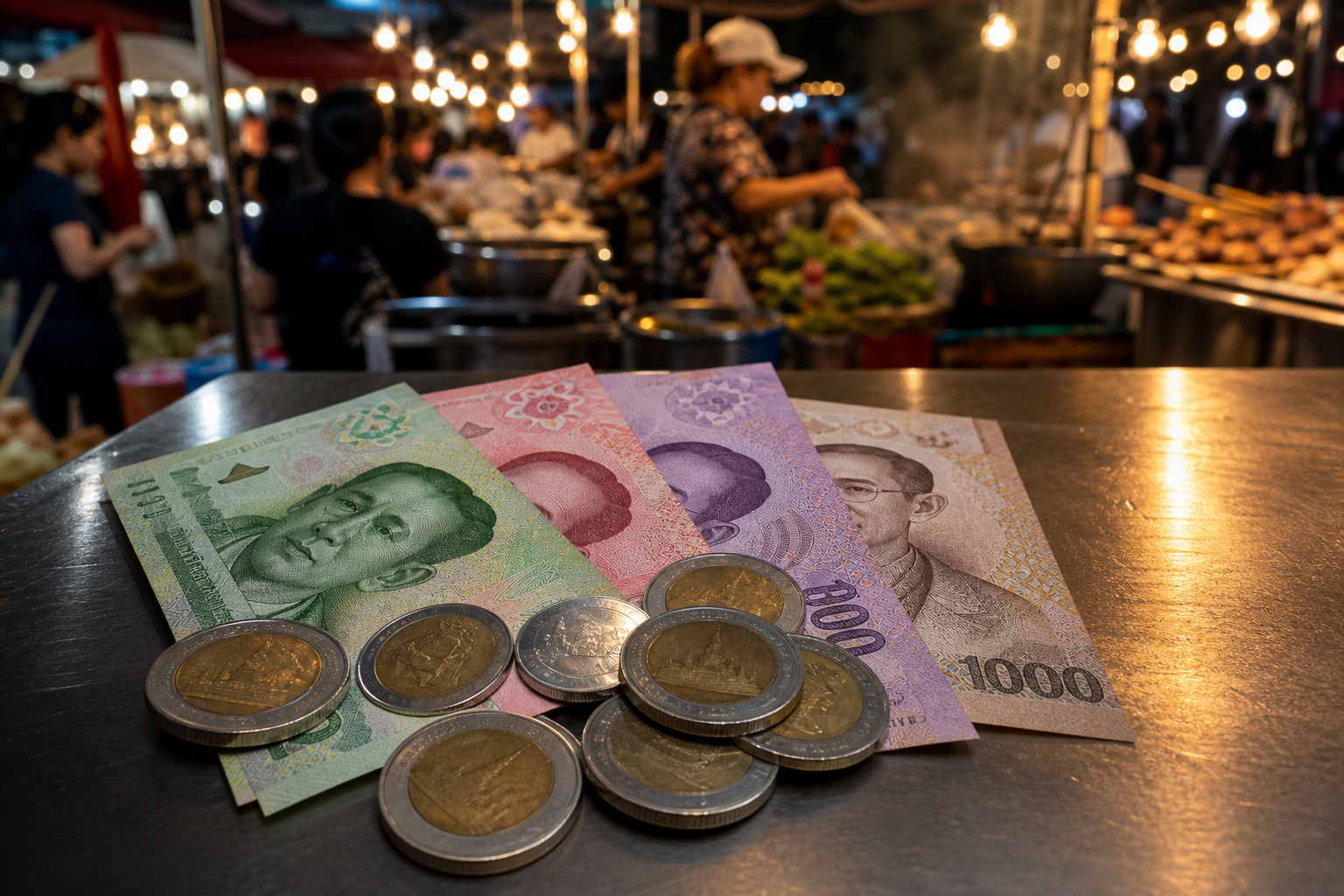 Monnaie en Thaïlande : baht (THB), change, paiements, retraits et pourboires