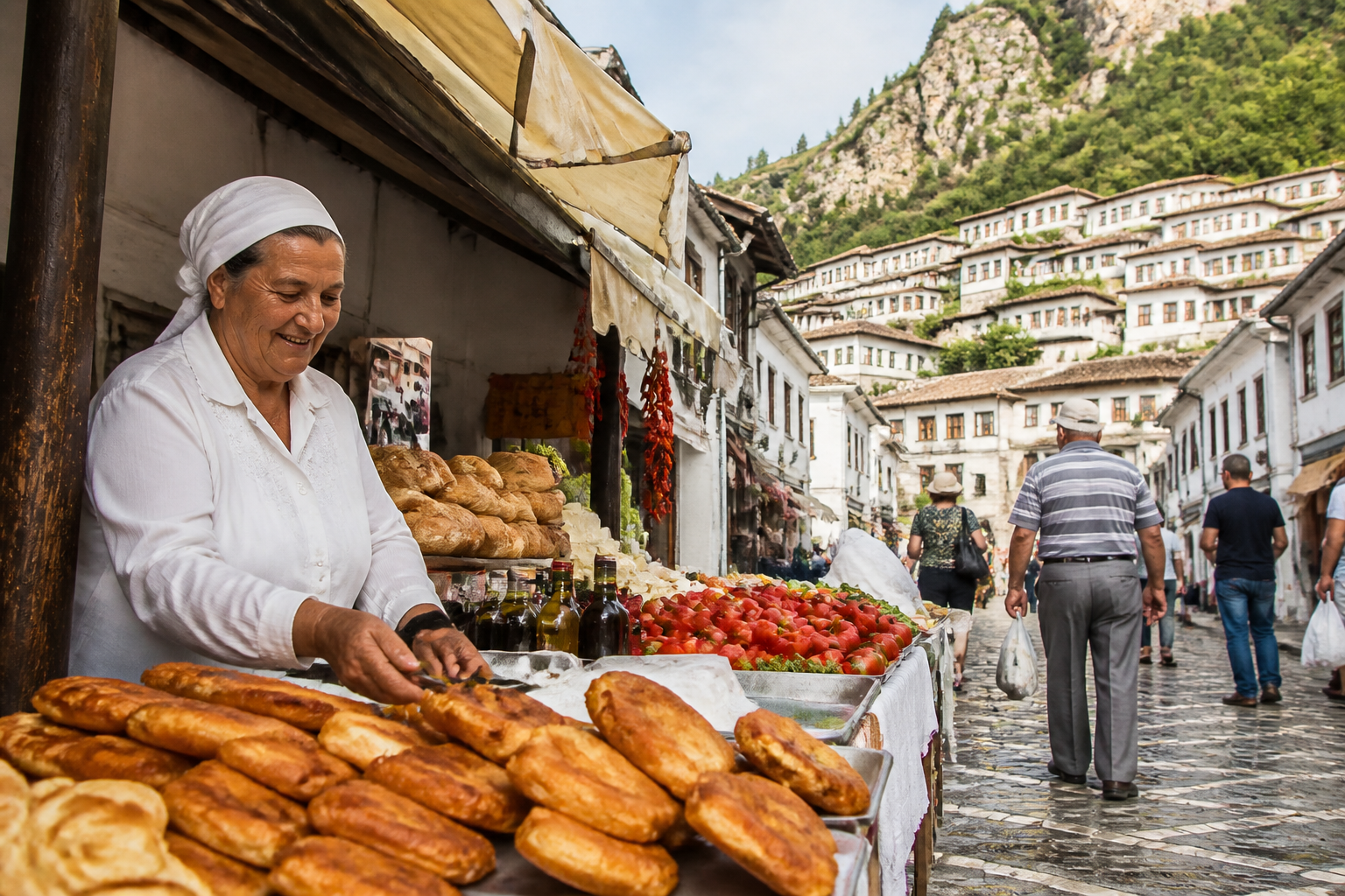 Les meilleurs marchés / street-food / quartiers foodie à Berat