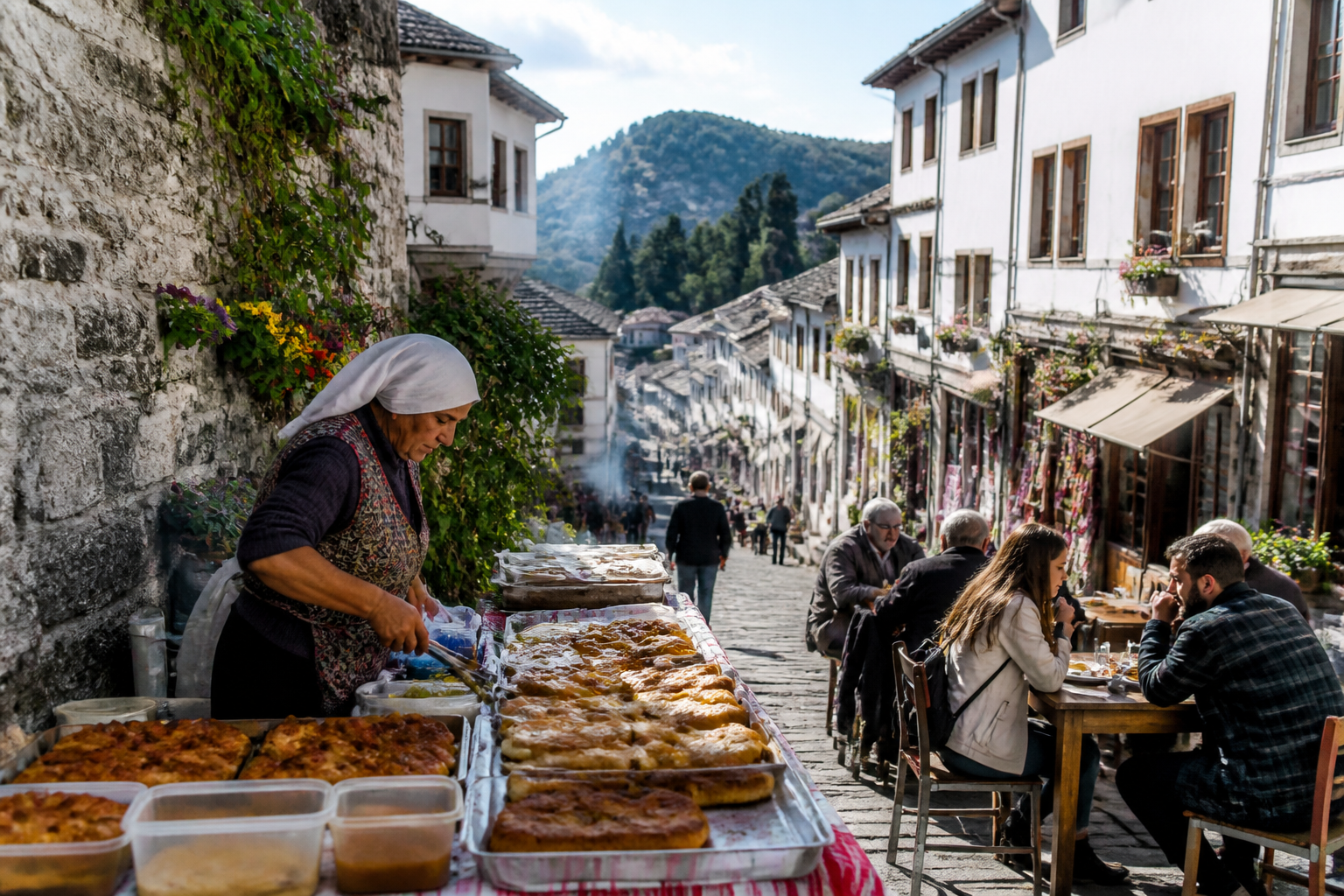 Les meilleurs marchés / street-food / quartiers foodie à Gjirokastër
